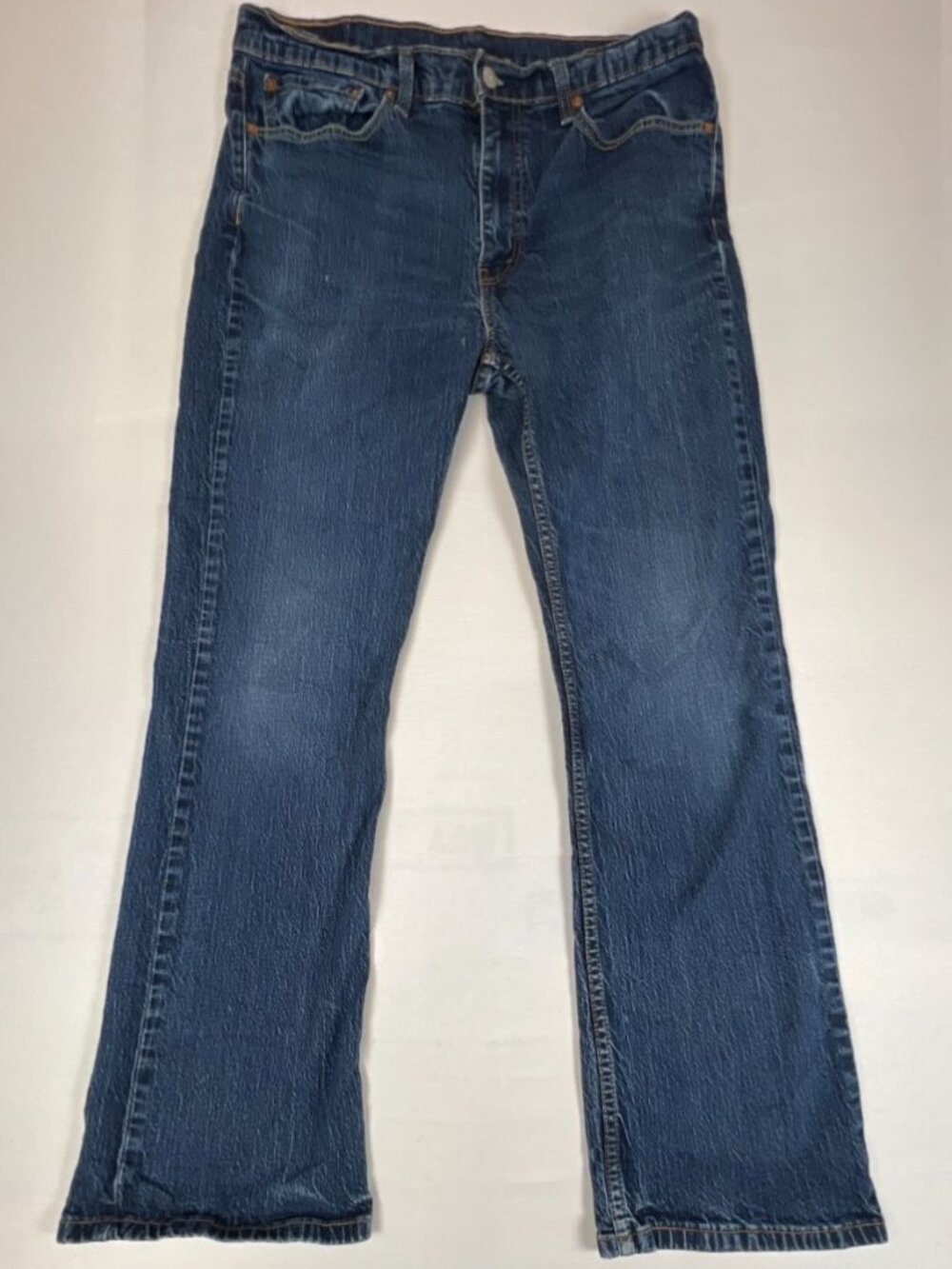 Levi's Men 36x32 527 Bootcut Blue Denim Jeans Mid Rise Casual Regular Fit